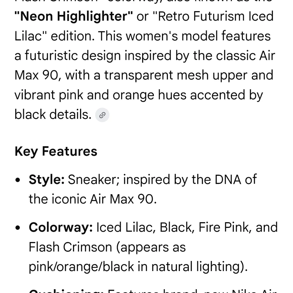 Nike Air Max 2090 Pink and Black Shoes - Picture 7 of 9